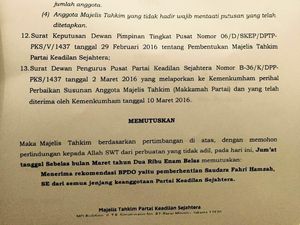 Pimpinan DPR Belum Terima Surat PKS Pecat Fahri Hamzah