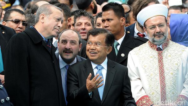 Presiden Turki dan JK Resmikan Masjid Dua Menara