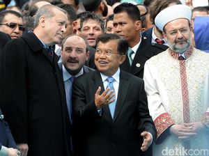 Presiden Turki dan JK Resmikan Masjid Dua Menara