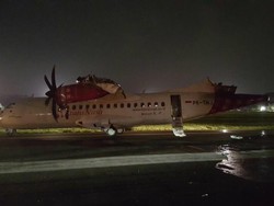 Begini Penampakan Pesawat TransNusa Usai Tabrakan dengan Batik Air di Halim