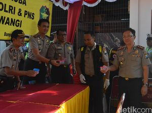 Polres Banyuwangi Gelar Tes Urine Mendadak
