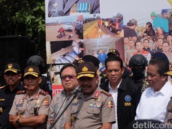 Kapolri, Menkeu dan BNN Musnahkan 188 Kg Sabu di Cirebon