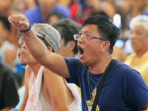 Serunya Warga Filipina Nonton Pertarungan Pacquiao