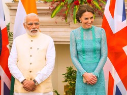 Bertemu PM India, Kate Middleton Modifikasi Gaun Transparan Lebih Sopan