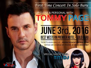Tommy Page Gelar Konser di Solo dan Jakarta