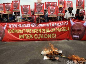 Aksi Demo Teten Masduki di Depan Istana