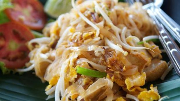 Pad Thai Fresh Mouthwatering Close-Up