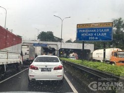 Ada Genangan Air di Pondok Indah, Tol JORR Arah Bintaro Macet 9 Km