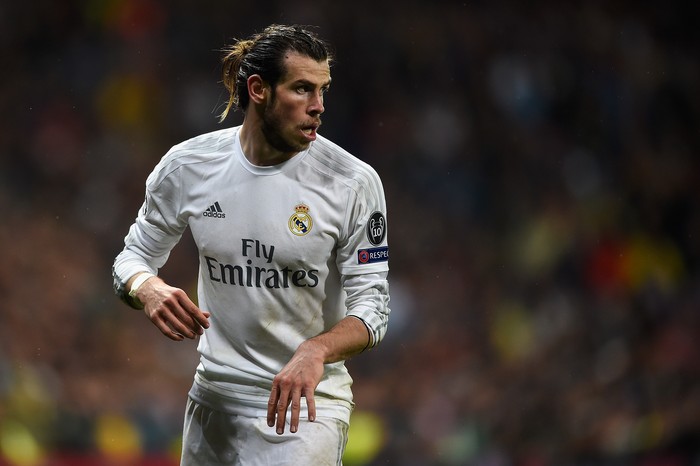 Gareth Bale MADRID, SPAIN - APRIL 12: Gareth Bale of Real Madrid in action during the UEFA Champions League quarter final second leg match between Real Madrid CF and VfL Wolfsburg at Estadio Santiago Bernabeu on April 12, 2016 in Madrid, Spain. (Photo by Mike Hewitt/Getty Images)