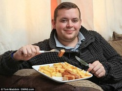 Idap Kondisi Langka, Pria Ini Hanya Bisa Makan Sosis dan Kentang Goreng