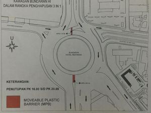 Pengumuman! Begini Rekayasa Uji Coba Lalu Lintas di Seputaran Bundaran HI Sore ini