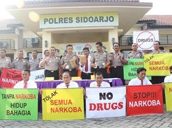Ratusan Tersangka Narkoba dan Barang Bukti Diamankan Polres Sidoarjo