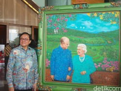 Lukisan Ratu Elizabeth II Karya Dipo Alam Terinspirasi dari Keindahan Alam Bali