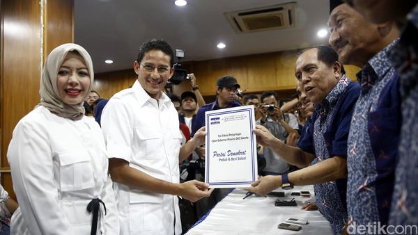 Sandiaga Uno Daftar Bacagub DKI ke Demokrat