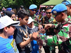 Satgas Indobatt Meriahkan Children Spring Festival