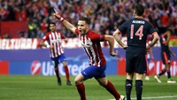 Saul Niguez merayakan gol. Sergio Perez/Reuters/detikFoto.
