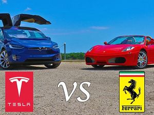 Tesla Model X P90D vs Ferrari F430 Spider, Mana Lebih Cepat? Tesla Model X P90D vs Ferrari F430 Spider, Mana Lebih Cepat?