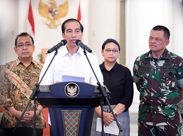 Jokowi Sampaikan Pembebasan 10 WNI yang Disandera