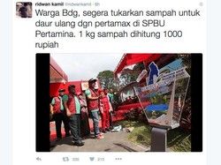 Warga Bandung Bisa Tukar Sampah Kertas dengan Pertamax di SPBU