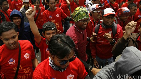 Perayaan May Day di Pelabuhan Tanjung Priok