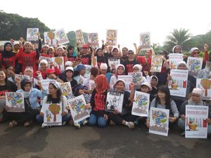 Puluhan PRT Ikut Ramaikan Hari Buruh di Thamrin