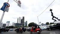 Rambu Larangan Motor di Jl. Sudirman Sudah Terpasang