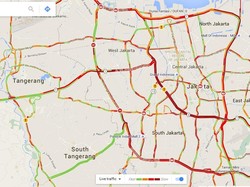 Begini Merahnya Lalu Lintas di Jakarta di Malam Long Weekend