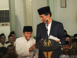 Saat Jokowi Terpingkal-pingkal Dengar Santri Sebut Ahok Sebagai Menteri