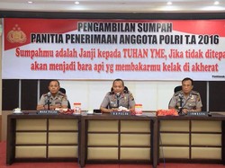 Jaga Integritas, Panitia Seleksi Penerimaan Anggota Baru Polri di Kalbar Disumpah!