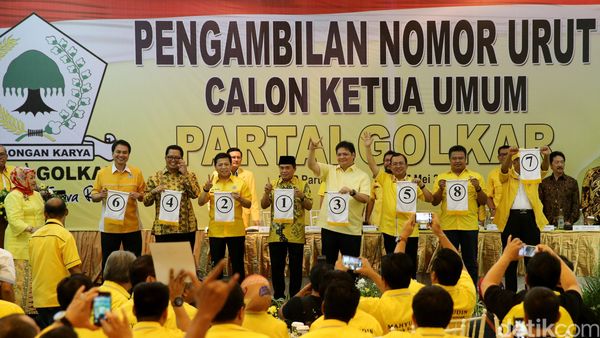 Caketum Golkar Ambil Nomor Urut