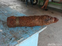 Mortir Sisa Perang Kemerdekaan Ditemukan di Belakang Koramil Siliragung