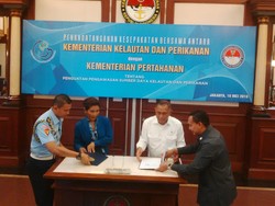 Kemenhan dan KKP Tingkatkan Kerja Sama Berantas Illegal Fishing