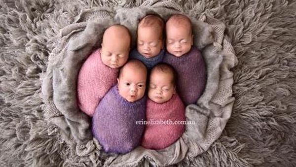 Gemas! Lucunya Foto-foto Bayi Kembar Lima Ini