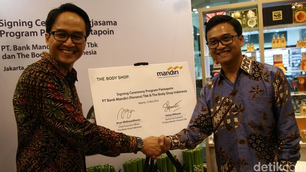 Bank Mandiri Gandeng The Body Shop