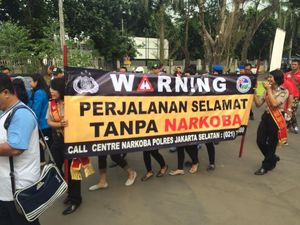 Polisi Masuk ke Universitas Pancasila Kampanyekan Tolak Narkoba