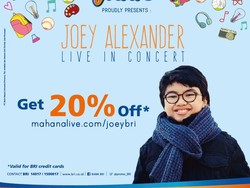 Dapatkan Tiket Konser Spesial Joey Alexander
