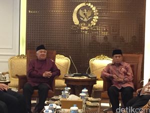 Temui Akom di DPR, Din Syamsuddin Kenalkan Pergerakan Indonesia Maju