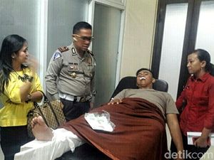 Hindari Razia, Seorang Pelajar Nekat Tabrak Polantas Hingga Patah Kaki