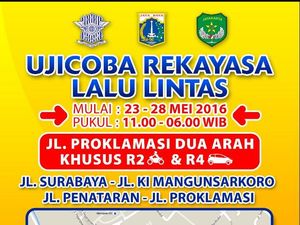Jalan Proklamasi Jakpus Diberlakukan Dua Arah Mulai Siang Ini