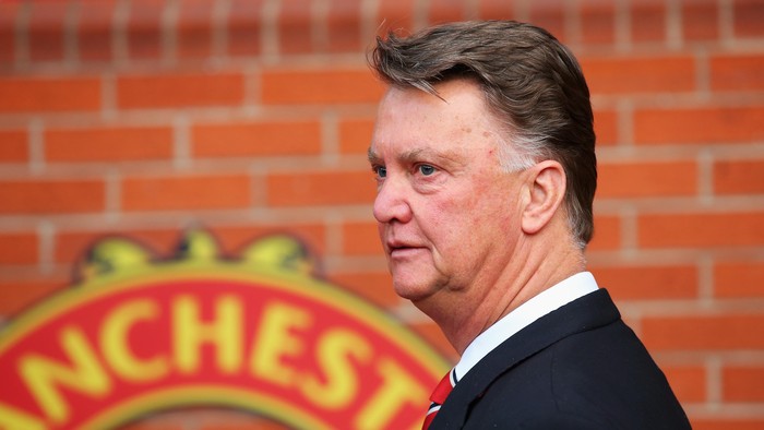 MANCHESTER, ENGLAND - MAY 17:  Louis van Gaal manager of Manchester United looks on prior to the Barclays Premier League match between Manchester United and AFC Bournemouth at Old Trafford on May 17, 2016 in Manchester, England.  (Photo by Alex Livesey/Getty Images)