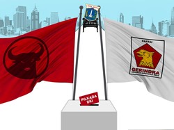 Head to Head dengan PDIP di DKI, Gerindra Klaim Unggul di Survei Internal
