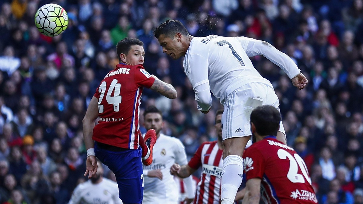 Cristiano Ronaldo saat menghadapi Atletico Madrid (Gonzalo Arroyo Moreno/Getty Images)