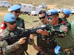 Melihat Latihan Bersama Satgas Indobatt dan Prancis di Libanon
