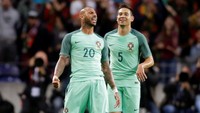 Dengan kemenangan ini, Portugal sudah memetik dua kemenangan berurutan saat melakoni laga persahabatan menjelang Piala Eropa. Di laga sebelumnya, mereka memetik kemenangan atas Belgia. REUTERS/Miguel Vidal.