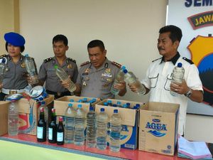 Dalam Semalam Polisi di Semarang Sita Ribuan Liter Minuman Keras