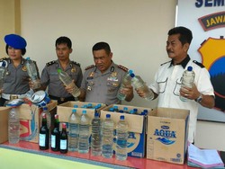 Dalam Semalam Polisi di Semarang Sita Ribuan Liter Minuman Keras
