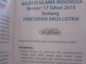 Fatwa MUI: Curi Listrik Haram!