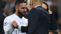 Dani Carvajal - 165 kali dimainkan Zinedine Zidane di Real Madrid. Foto: Laurence Griffiths / Getty Images