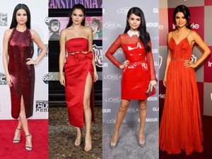 Dibalut Baju Merah, Mana Penampilan Selena Gomez Paling Seksi?
