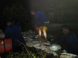 Pasukan Biru Mulai Susun Karung Tanah di Tanggul Jebol Pantai Mutiara